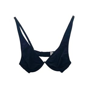 Wolford Black Bra Convertible Halter Lace Trim Underwire SZ 34 C